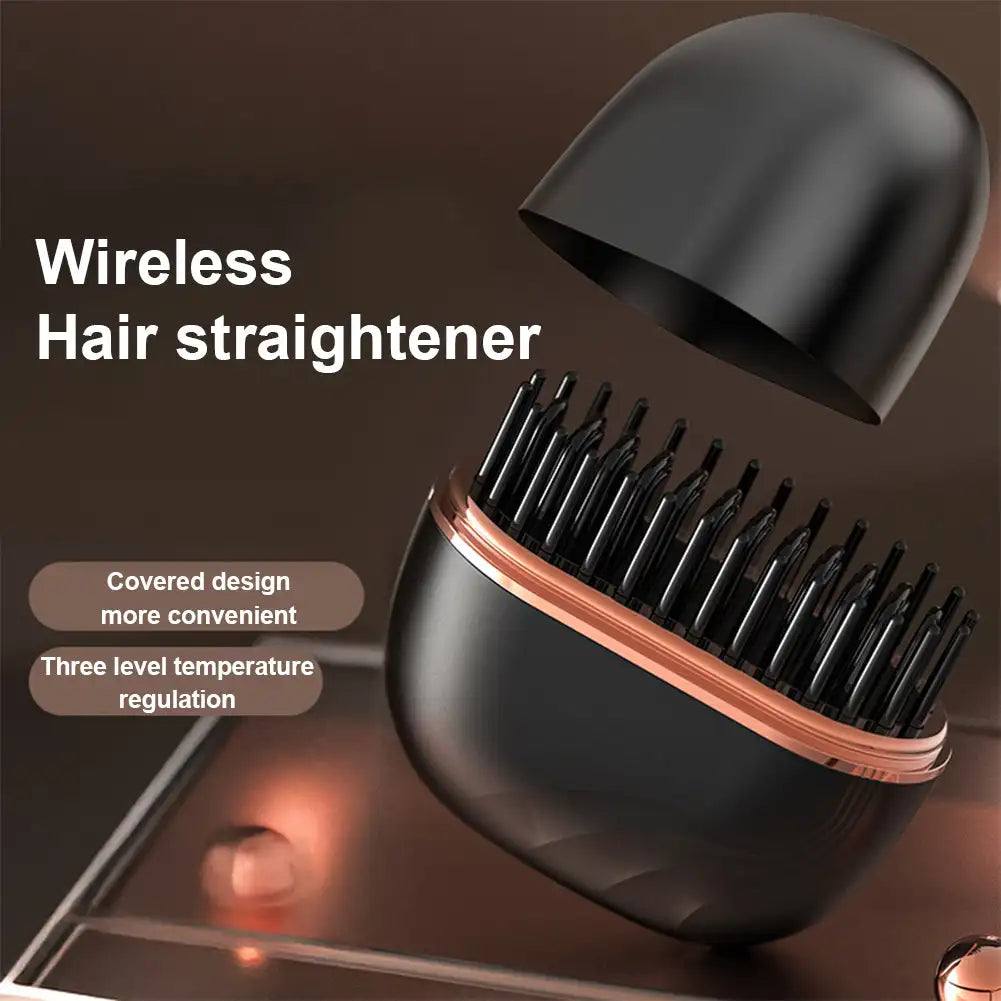 Mini Wireless Hair Straightening Comb