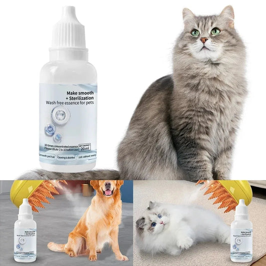 Wash-Free Cat & Dog Grooming Essence for Steam Brush (20ml)