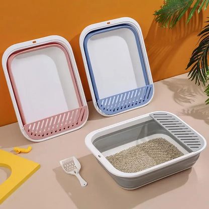 Portable Foldable Cat Litter Box (+FREE Scoop)