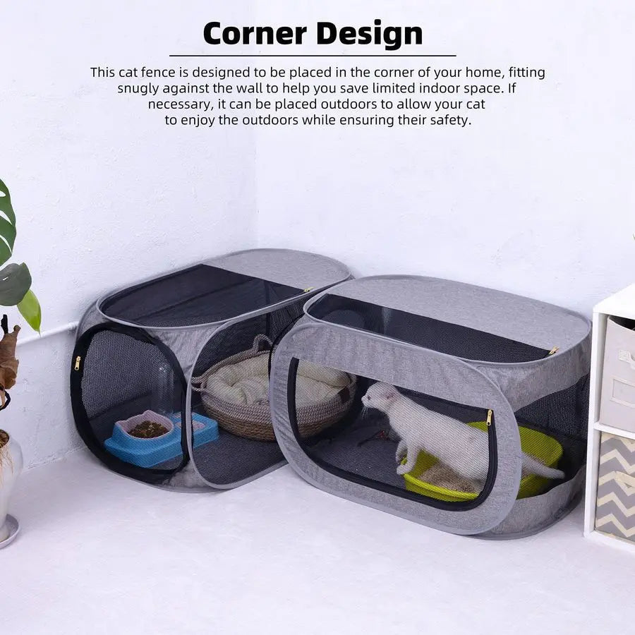 High‑Strength Mesh Indoor Cat Enclosure