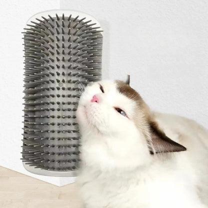 Cat Corner Massage & Self-Grooming Brush (+FREE Cat Nip)