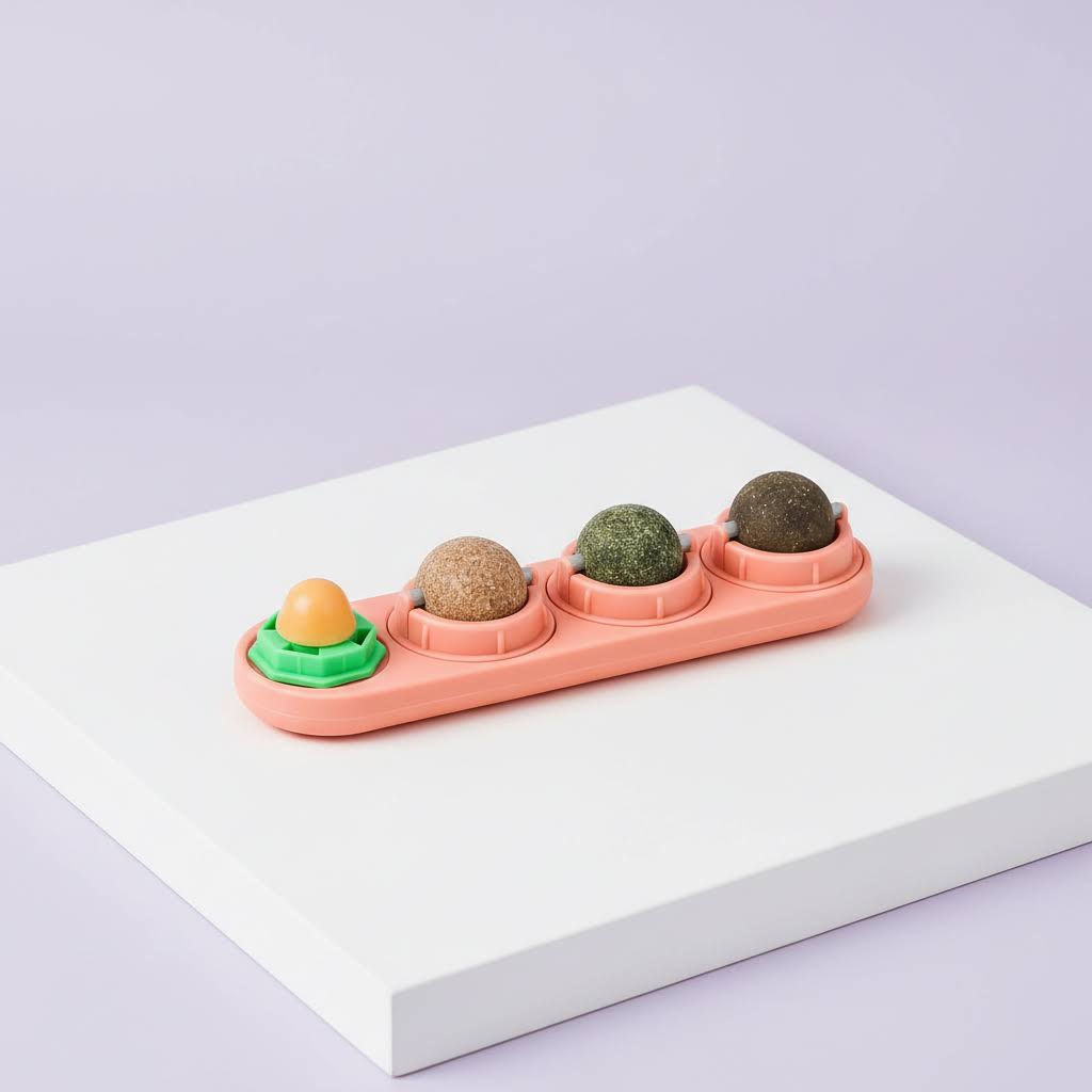 4-in-1 Catnip & Silvervine Ball Toy