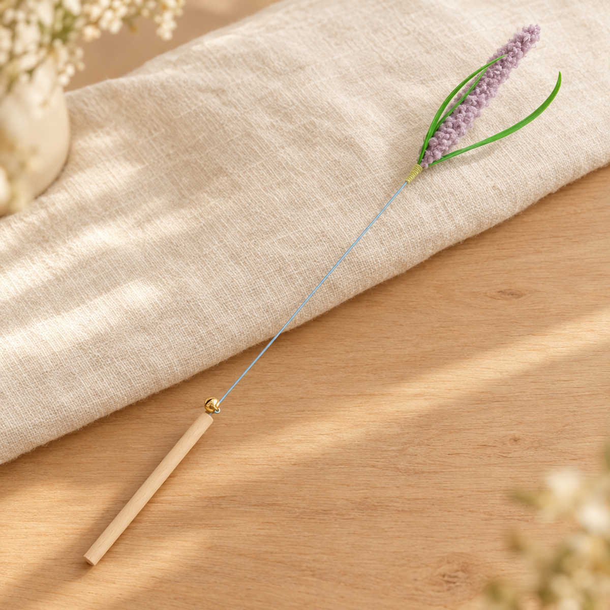Lavender Sprig Cat Teaser Wand