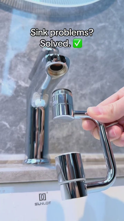 1080° Swivel Stainless Steel Kitchen Faucet Extender (2 pieces)