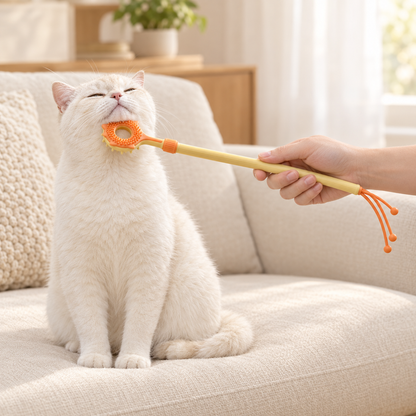 Reach & Ruffle Telescopic Cat Scratcher Wand